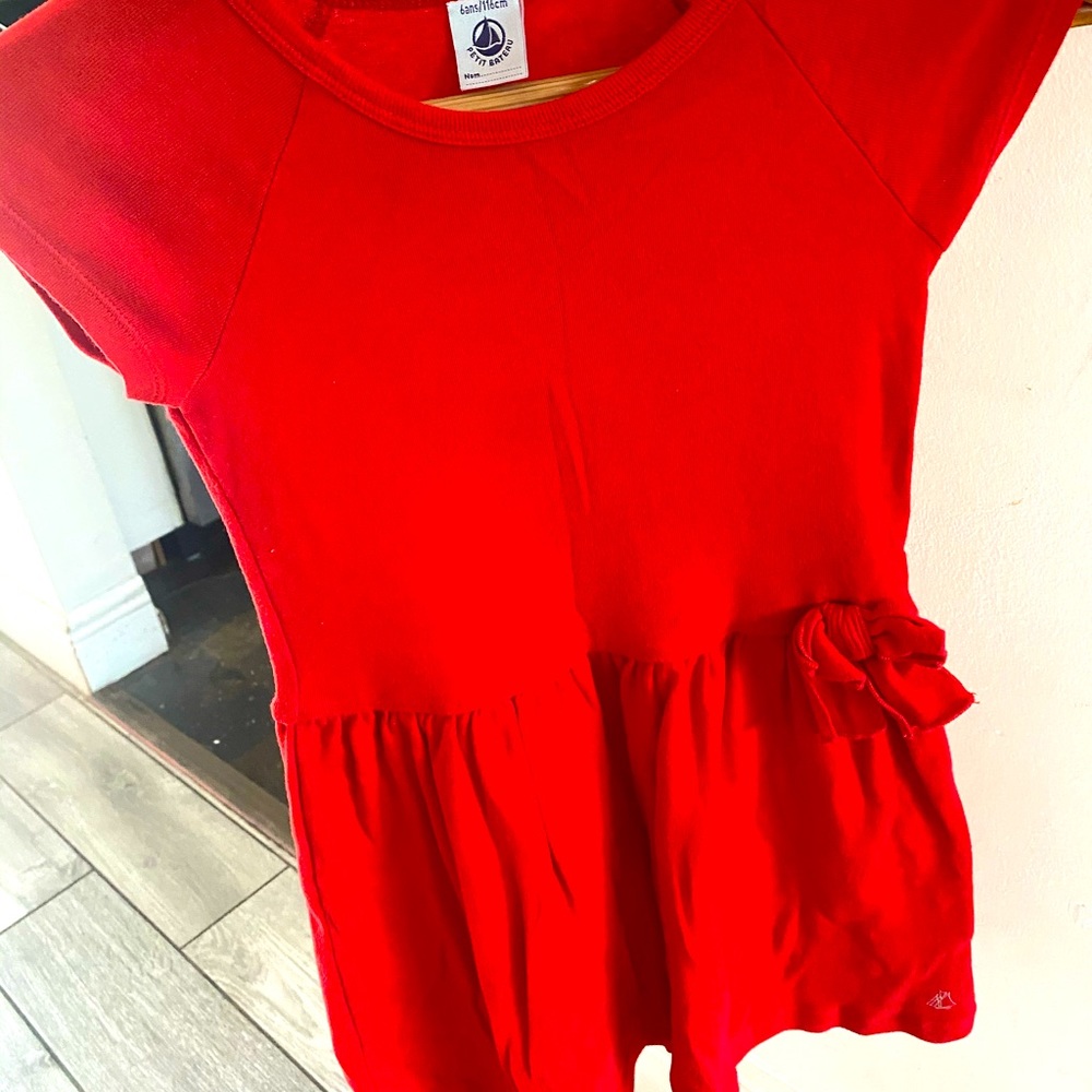 Petit bateau Red dress girl 6years old